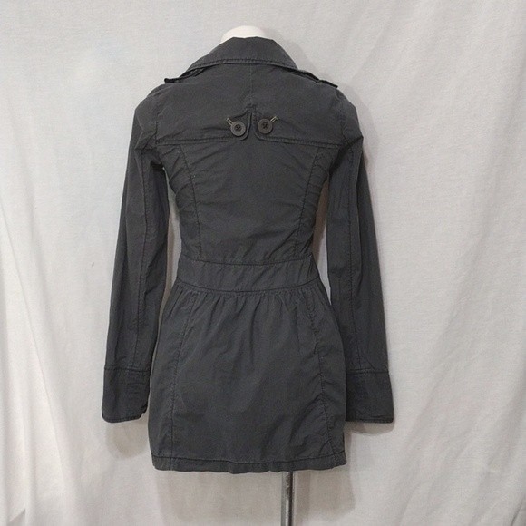 Free People Lightweight Double Breasted Chambray Trench Coat Size 4 - Picture 4 of 7